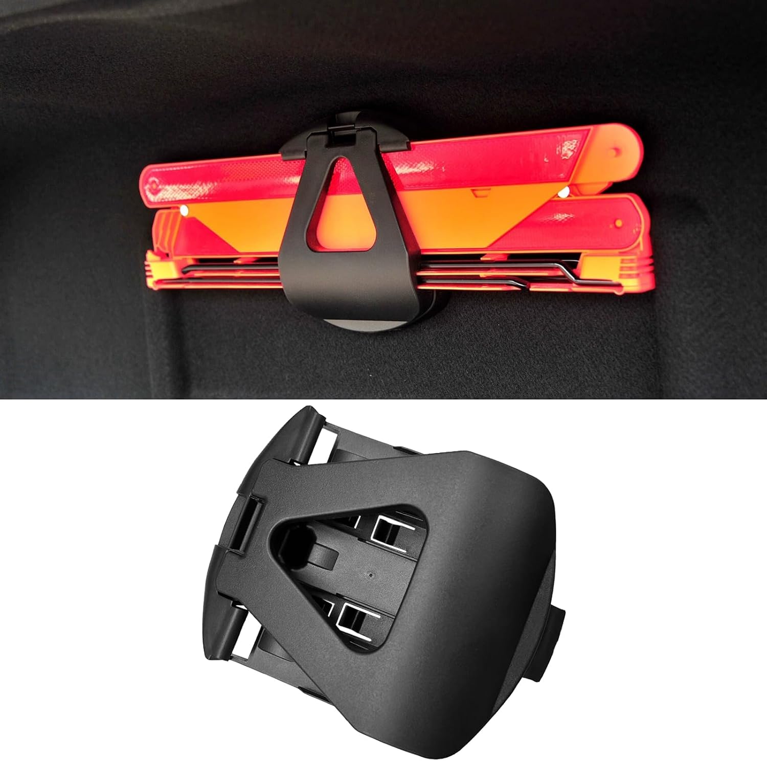 Yumzeco Compatible with Mercedes Benz Warning Triangle Bracket C CLS E Class W204 W207 W212 W218 C204 C218 A207 C207, Replace for OE A2048900114 Mercedes C Class Trunk Foldable Triangle Sign Mount