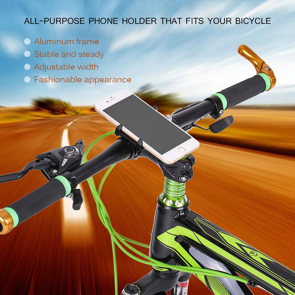 Docooler Porta Cellulare Bici Lega di Alluminio per Staffa di Montaggio per 3.5 -6.2 Inch Telefono Mobile per Android per iPhone