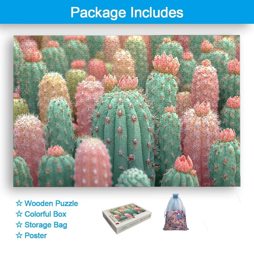 Puzzle Cactus, Puzzle 2000 Pièces Adultes, Puzzles pour Décor Murale -2967