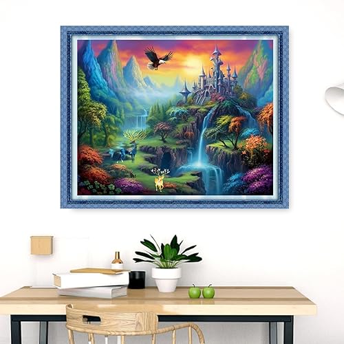 Miniatura 54 de Dimensean Kits de punto de cruz estampados, gama completa de patrones de bordado, kits de iniciación para principiantes, adultos o niños, kits