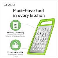 Vista 3 de Rallador de queso de plástico de mano - Paquete de 2 - Rallador de herramientas de alimentos para acampar - Rallador manual de cocina para queso