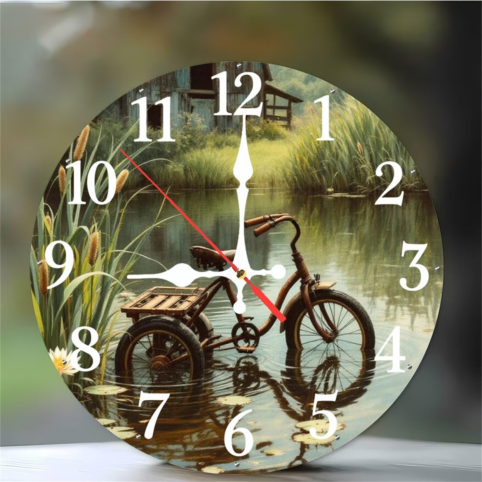 Horloge murale facile à lire pour cuisine et salon avec mécanisme silencieux