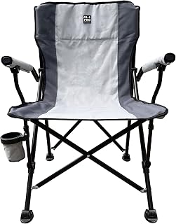 OLPRO Outdoor Leisure Products Denali Deluxe Camping Chair for Adults With Padded Arms and Back Support for Comfort, a Free Carry Bag and a Foldable Drink holder