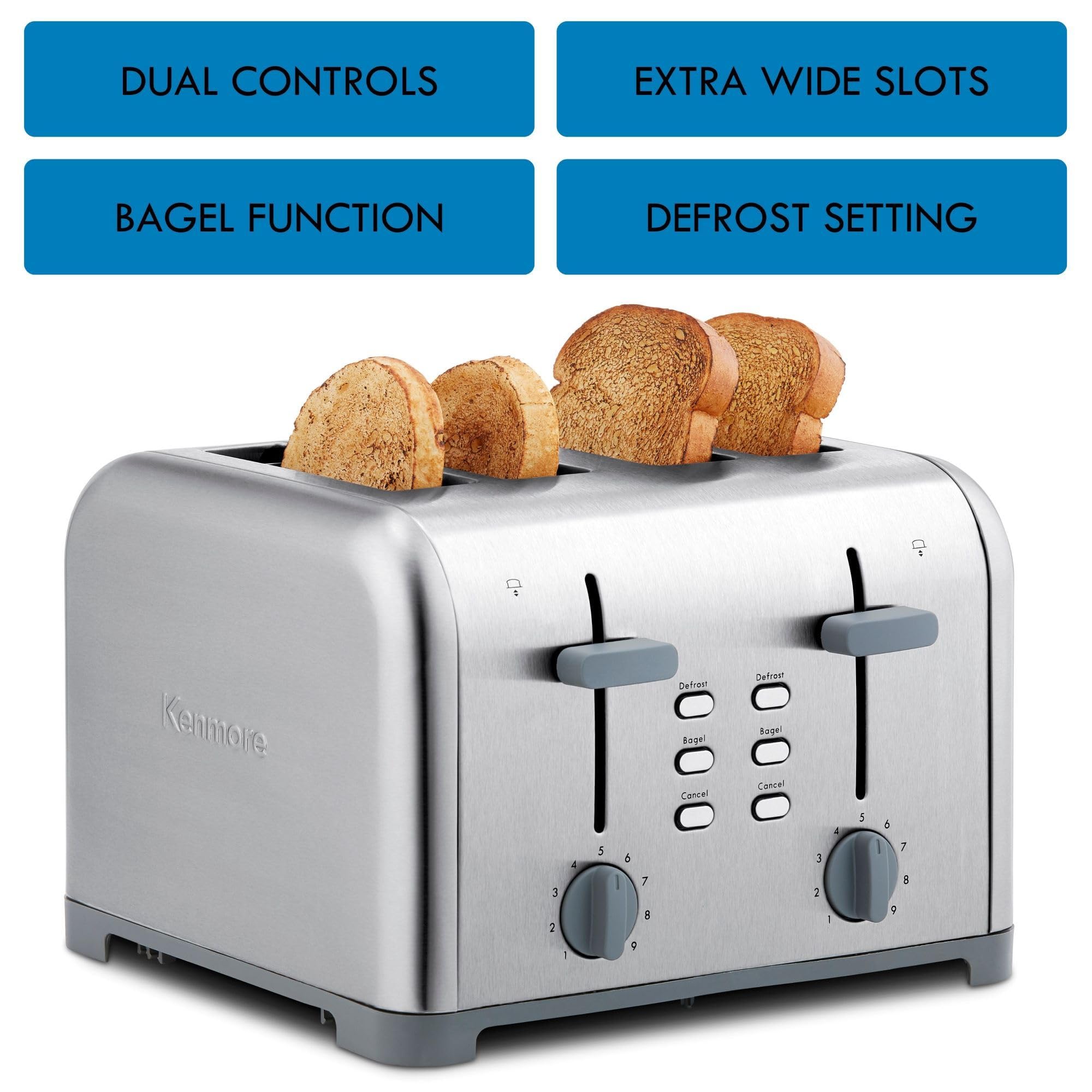 Amazon.com: Kenmore 40605 4-Slice Toaster with Dual Controls