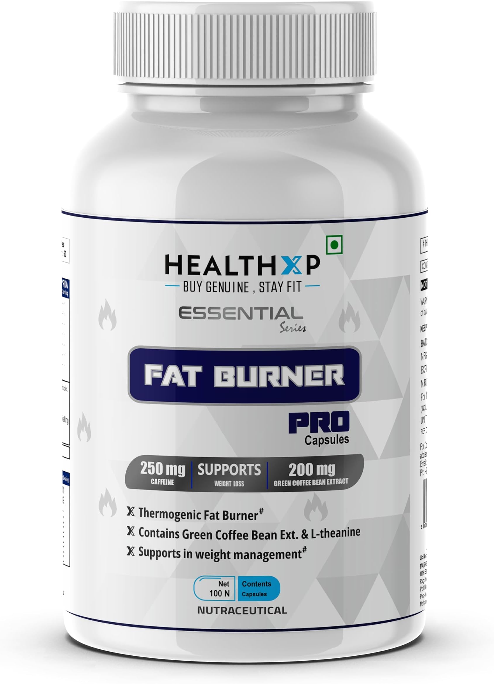 HealthXP Fat Burner Pro - Advanced Thermogenic Supplement that Supports Weight Loss 100 Capsules