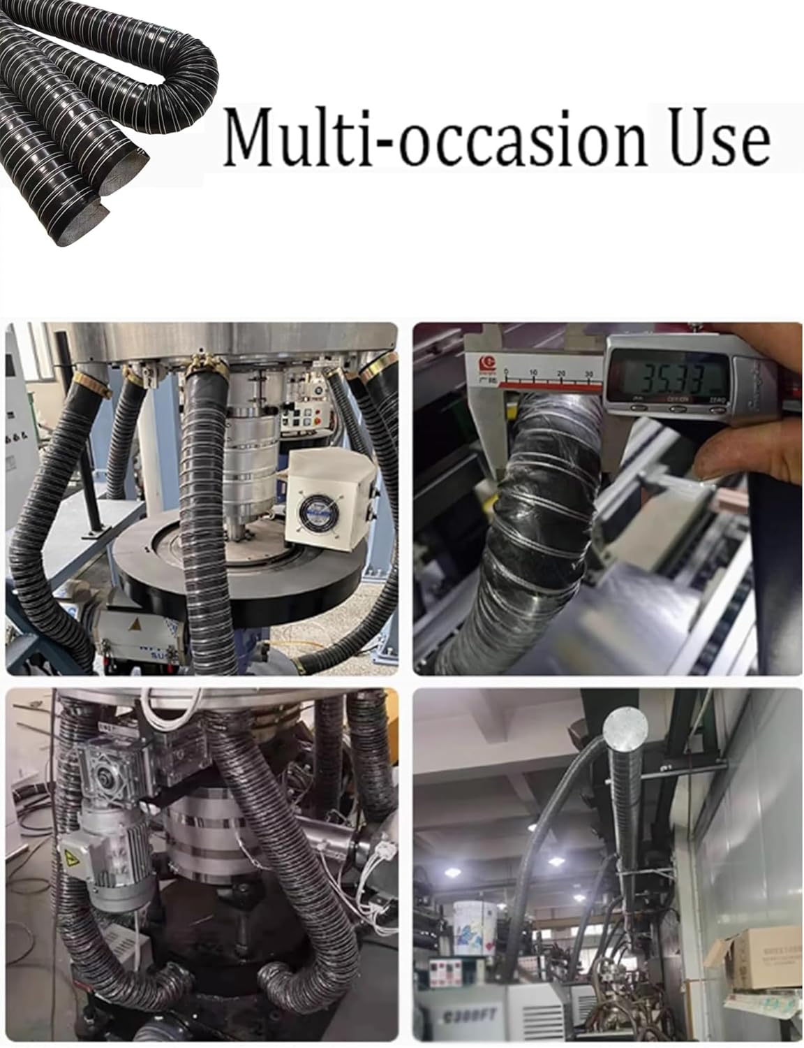 4 Meters Long Intake Hose Automotive Air Duct Hose,20-405mm Wide Silicone Flexible Brake Cooling Ducting Induction Vacuum Hose for Air Program(180mm)