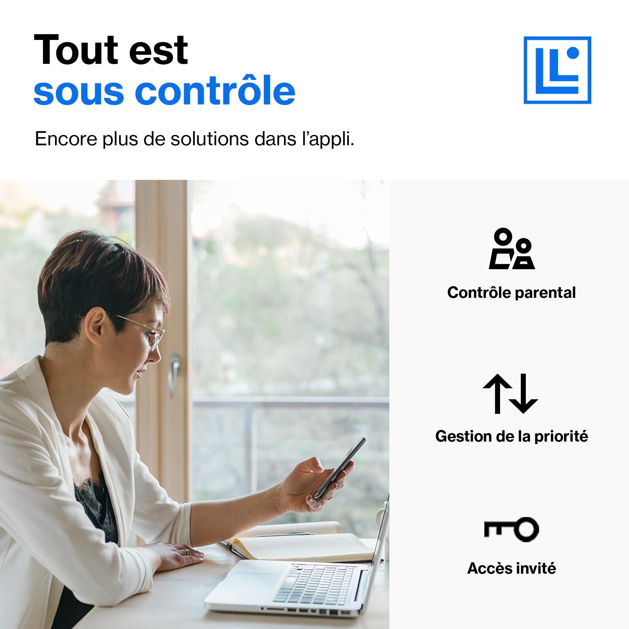 Linksys Système WiFi 6 Mesh triple bande Velop MX12600 (AX4200) (routeur WLAN, jusqu'à 830 m2, pour plus de 120 appareils, pack de 3, blanc)