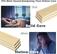 Vista 7 de Losa de puerta interior de 18 x 80, puerta de vidrio, puertas de despensa con vidrio esmerilado, panel preconstruido de 5 paneles de núcleo sólido