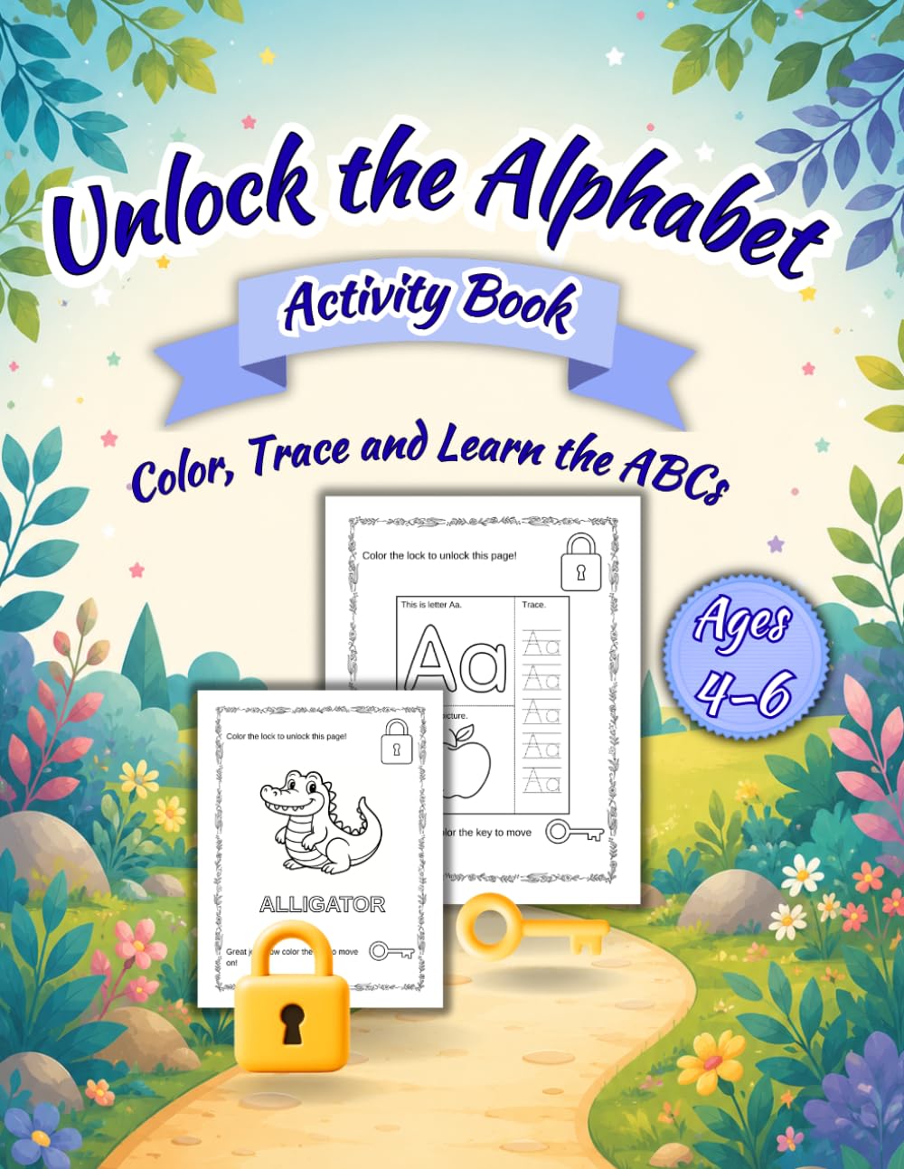 Unlock the Alphabet Activity Book for Kids Ages 4–6: Color, Trace and Learn the ABCs with Fun Interactive Preschool Activities (Unlock & Learn Activity Books)