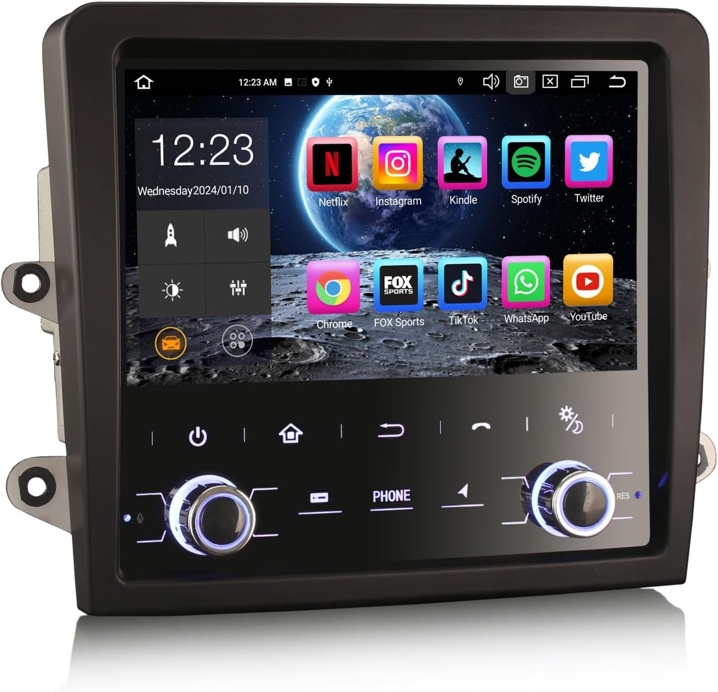 Erisin 8-Core 4GO RAM+64GO ROM Android 16 Autoradio pour Porsche Cayman/Boxster/718/911/981/997 7 Pouces Lecteur GPS Multimédia Stéréo DAB+ CarPlay Android Auto Bluetooth WiFi DSP TPMS OBD2 USB Canbus