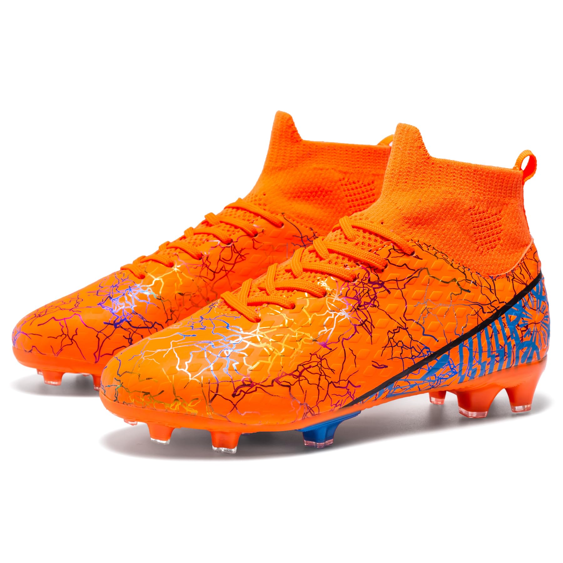 curunectBoys Girls Soccer Cleats Lightweight High-top Training Football  Shoes for Youth Non-Slip Kids Soccer Futsal Shoes, Tacos de Futbol para  niños