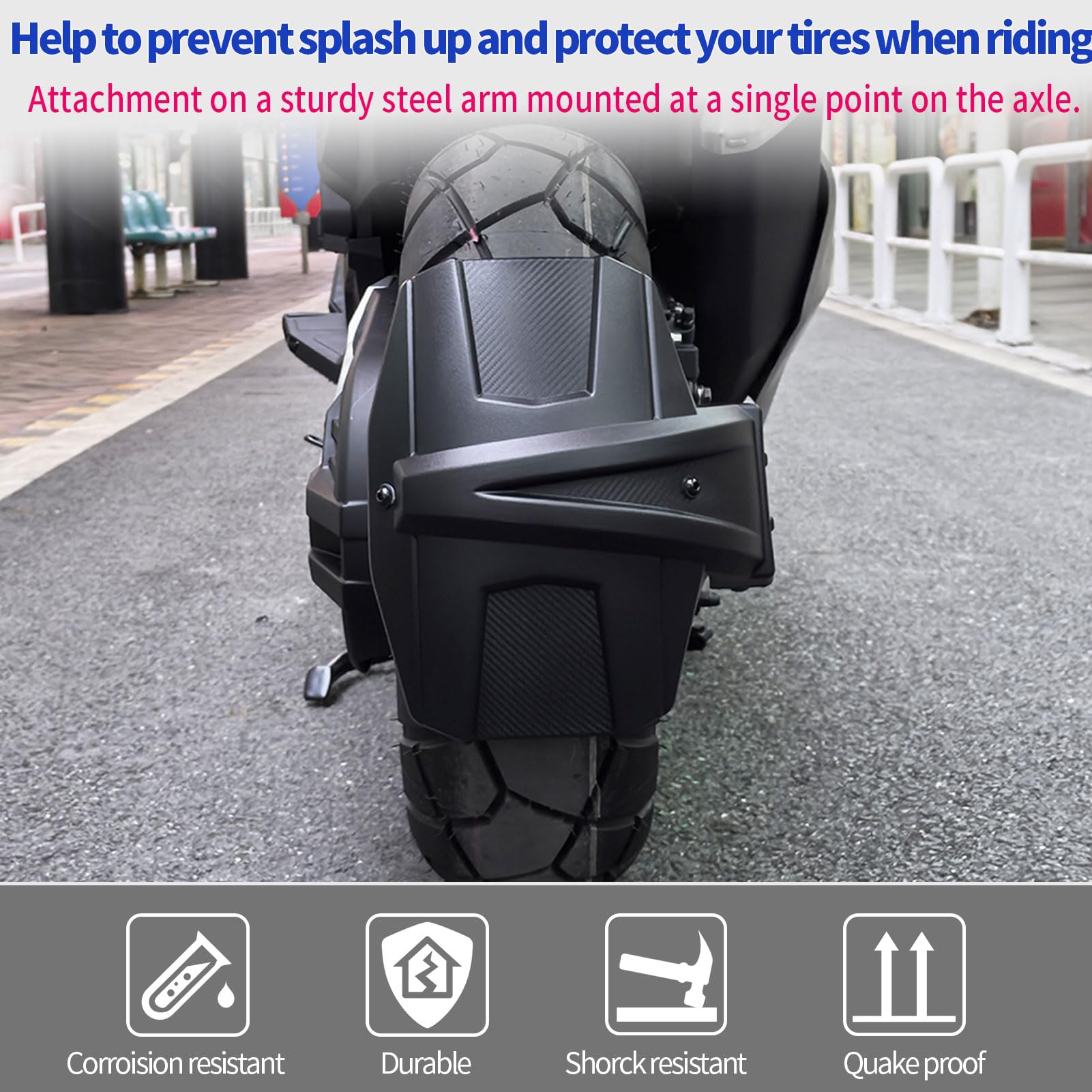WOOGA Piezas de Motocicleta para HO&N&DA X-ADV 750 XADV 750 2017-2025 Forza750 Forza 750 Accesorios 2021-2025 Guardabarros Trasero abrazador de Rueda Protector contra Salpicaduras | Protector de rueda trasera para motocicleta X ADV750 XADV750, accesorios