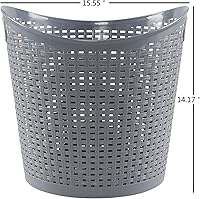 Vista 2 de Gainhope - Paquete de 6 cestas de almacenamiento grandes de plástico de 30 L, cesta de lavandería con asas recortadas, cesta de plástico