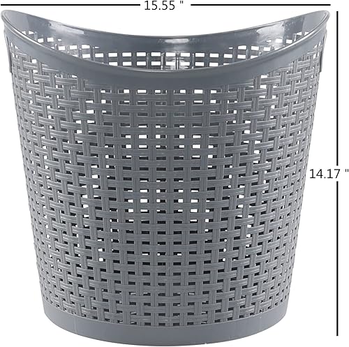 Miniatura 2 de Gainhope - Paquete de 6 cestas de almacenamiento grandes de plástico de 30 L, cesta de lavandería con asas recortadas, cesta de plástico para la