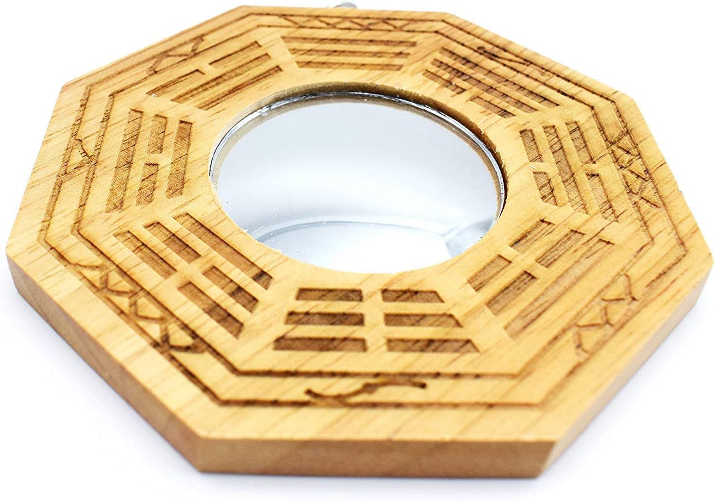 better us Chinese Feng Shui Wood Bagua Mirror 6 Inch Fengshui ba gua Mirrors (Concave)