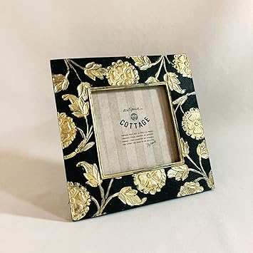 Amazon Co Jp フラワーフォトフレームs M45 1711 ブラック エレガント フォトフレーム 写真たて 写真立て 壁掛け 写真 フレーム おしゃれ かわいい 北欧 インダストリアル スタンド ミニ プレゼント アンティーク調 アンティークレトロ ホーム キッチン