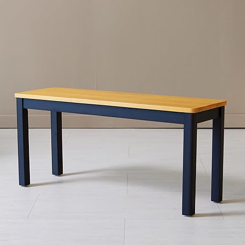 Livinia Cabin - Banco de comedor de madera de 37.4 pulgadas, banco pequeño y moderno de madera de roble malayo (roble negro)