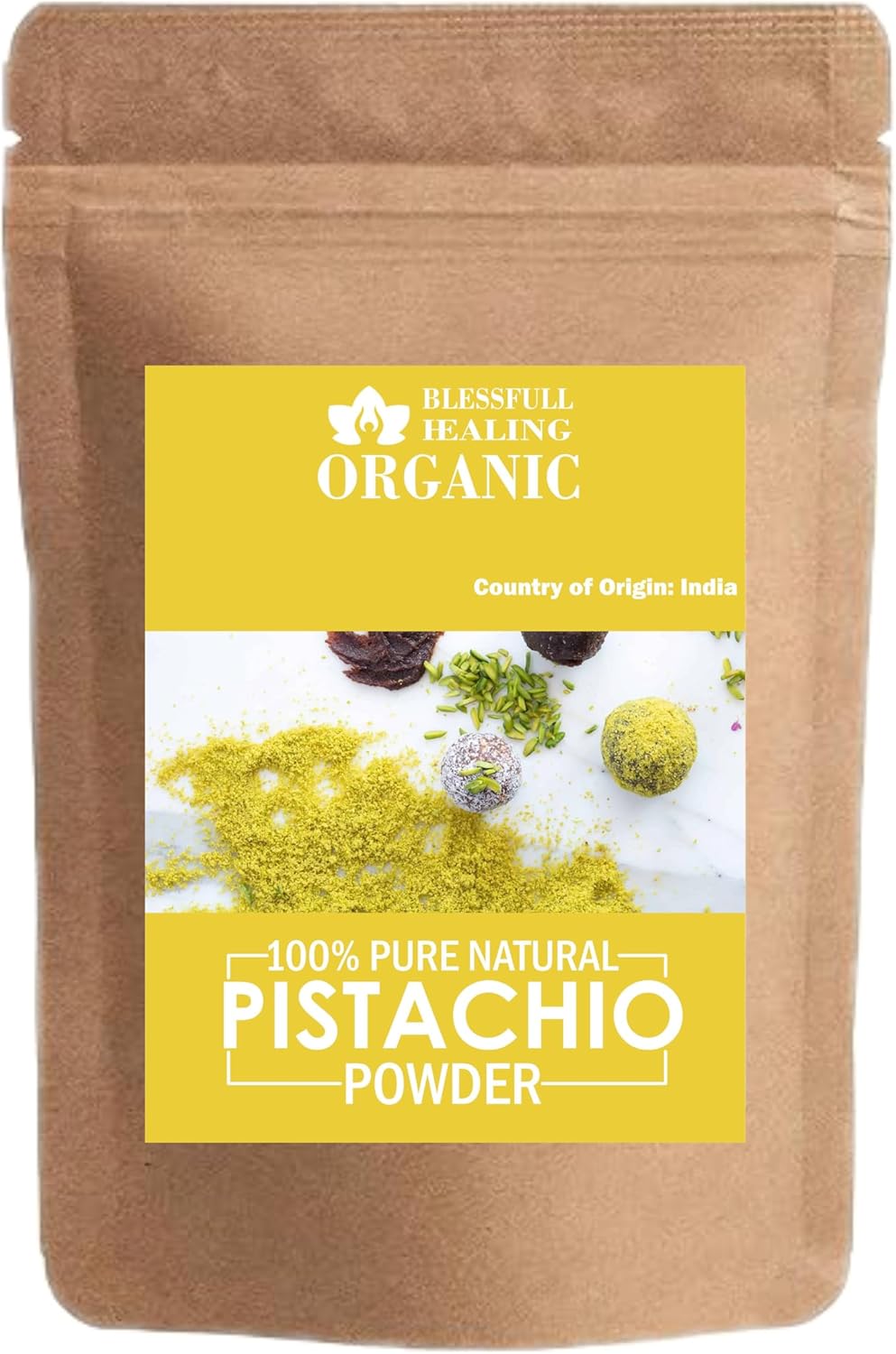 Blessfull Healing Organic 100% Pure Natural Pistachios Powder | 200 Gram / 7.05 oz