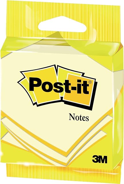 Post-it 6820GB Notes - Canary Yellow - Hangable Flow Packs - 100 Sheets Per Pad - 76 mm x 76 mm