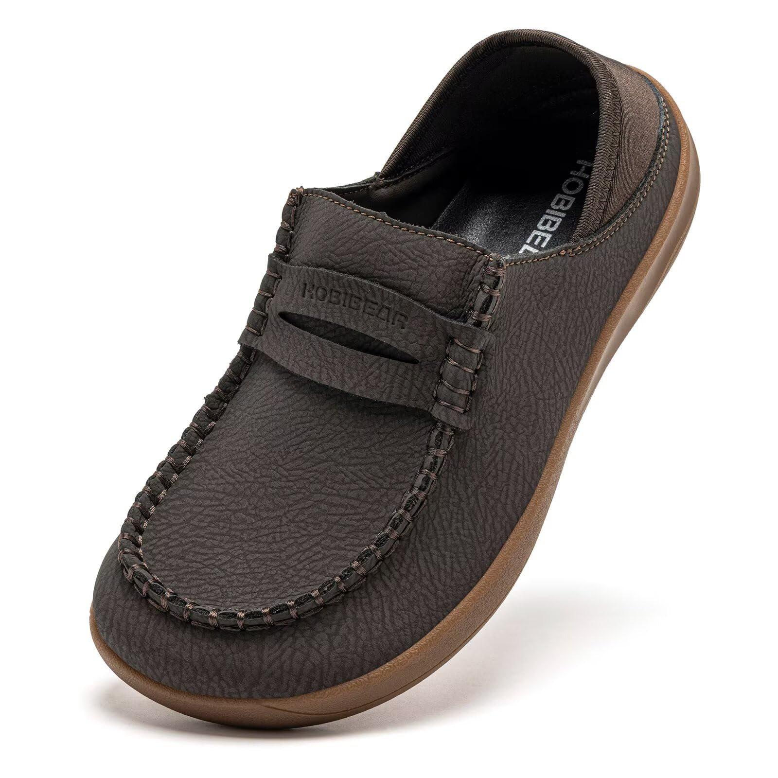 HOBIBEAR Zapatos Planos Mary Jane de Piel para EU Puntera Ancha y Zapatos Tipo «a pie Descalzo» | Zapatos cómodos de Horma Ancha