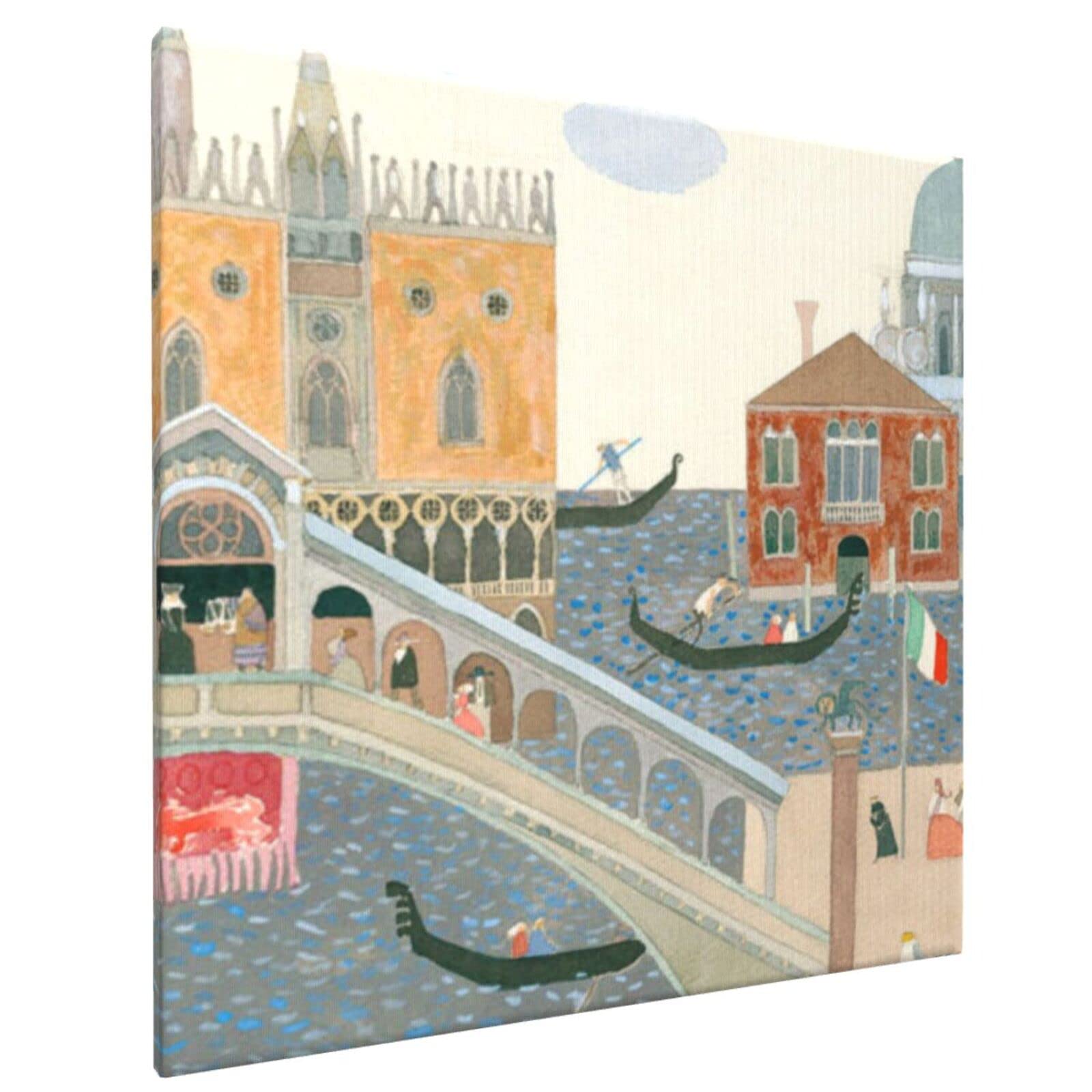 新品】安野光雅「ベニスの船着場」ポスター 複製画 額付 Yahoo