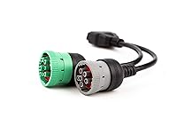 Vista 5 de YPP OBD al tipo 2 Green9p J1939 y 6p J1708 Split Y cable para diagnósticos de camiones diesel