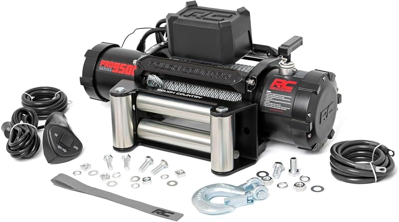 9,500LB PRO Series Electric Winch with 100FT Steel Cable - IP67 Waterproof, 5.5HP Motor, Heavy-Duty Off-Road Recovery Winch for Trucks & Jeeps