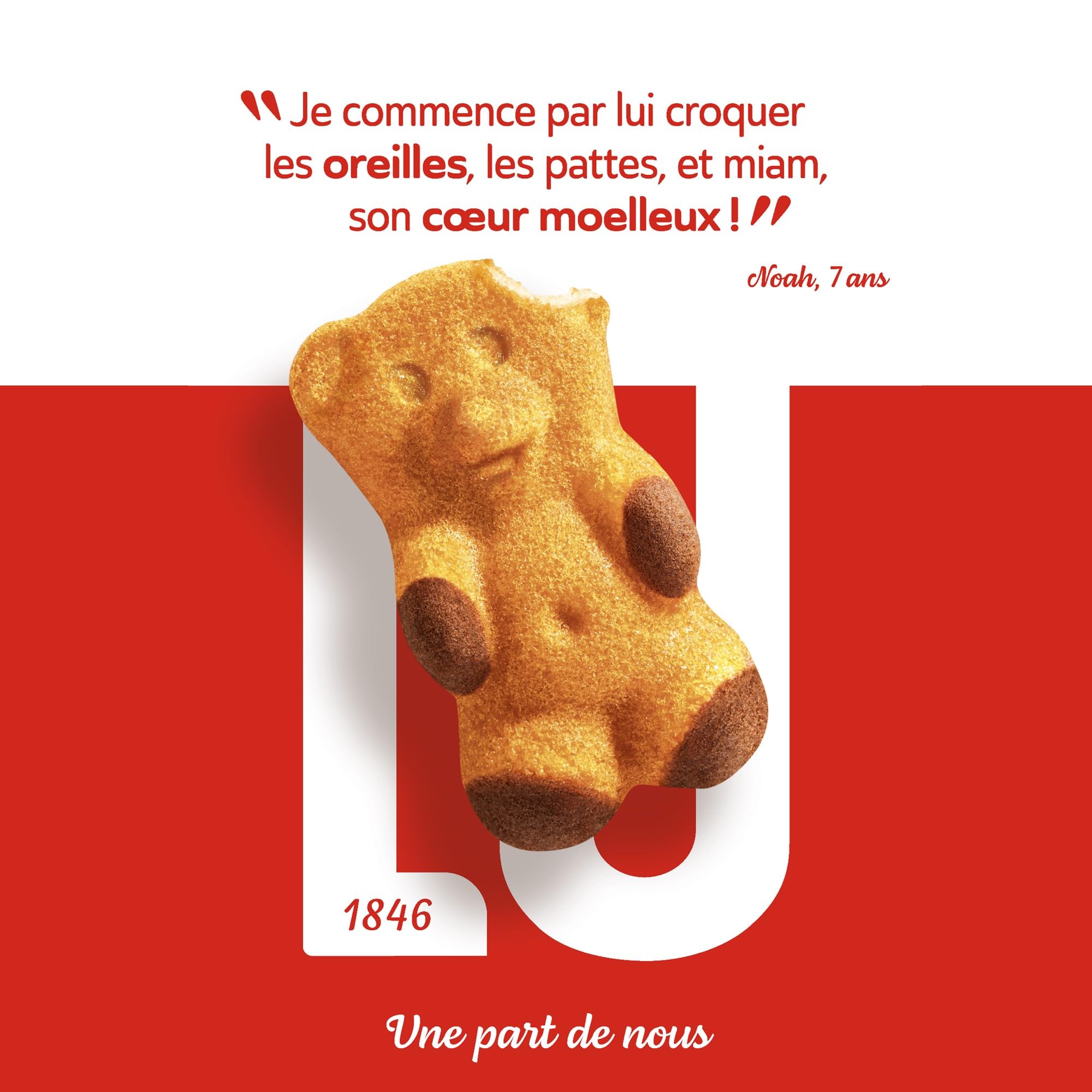 Lu Lulu l'Ourson - Gâteaux Moelleux Fourrés au Chocolat - 20x150g