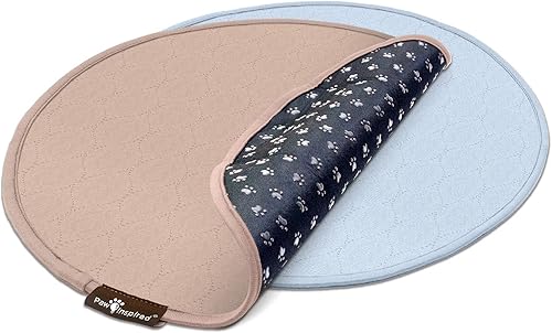 Paw Inspired Almohadillas redondas lavables para orina para perros Almohadillas reutilizables para cachorros Almohadillas impermeables para parto