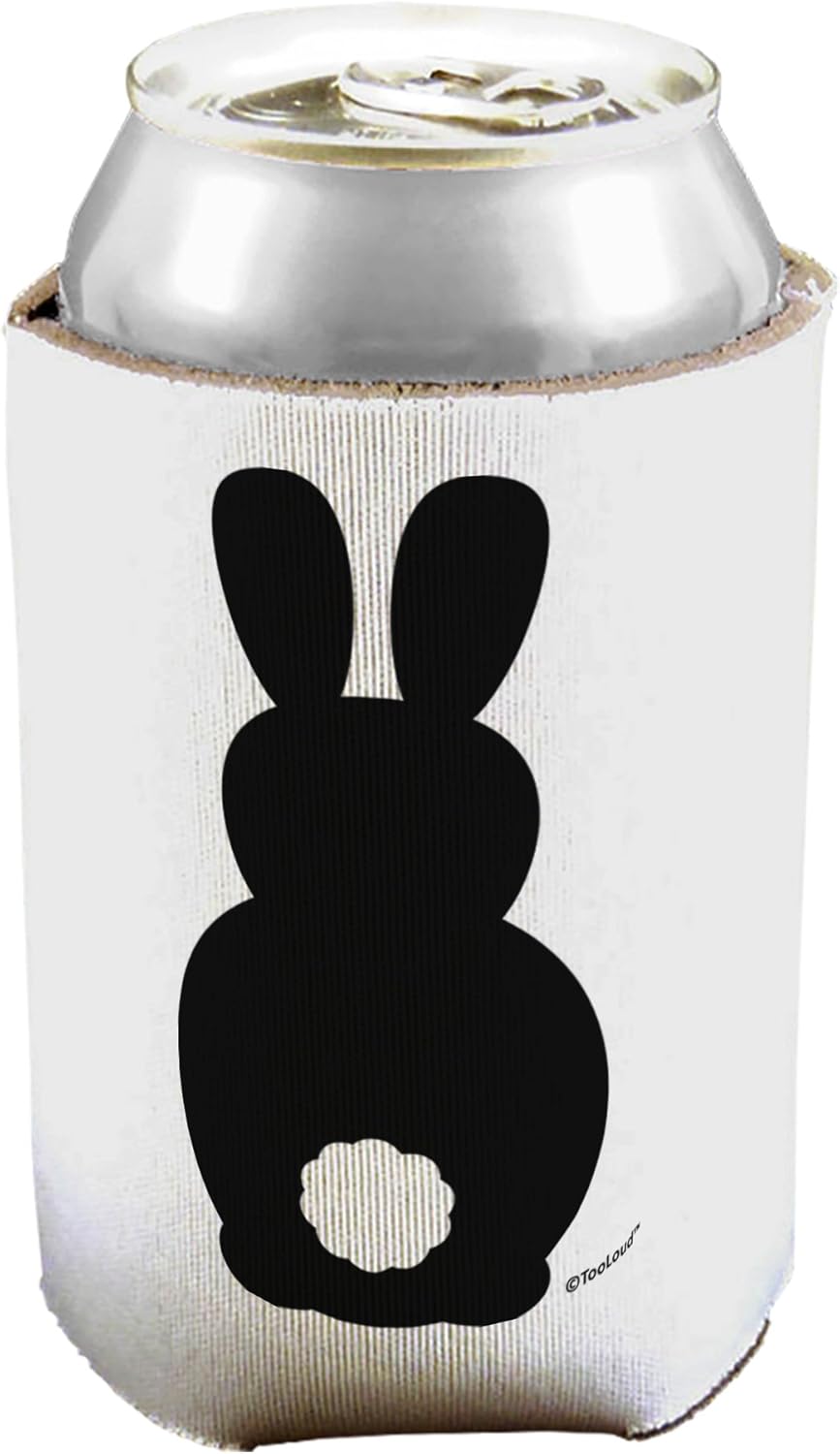TooLoud Cute Bunny Silhouette with Tail Can/Bottle Insulator Coolers - 6 Pieces