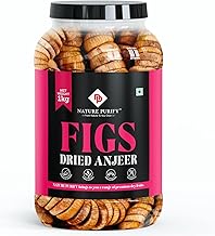 Nature Purify Dried Afghani Anjeer 1000 GM | Dry Figs Naturally Sourced Anjir | Rich Source of Fibre, Calcium & Iron | Low in calories and Fat Free | High in Minerals & Vitamins | Nutritious and Delicious Snacks