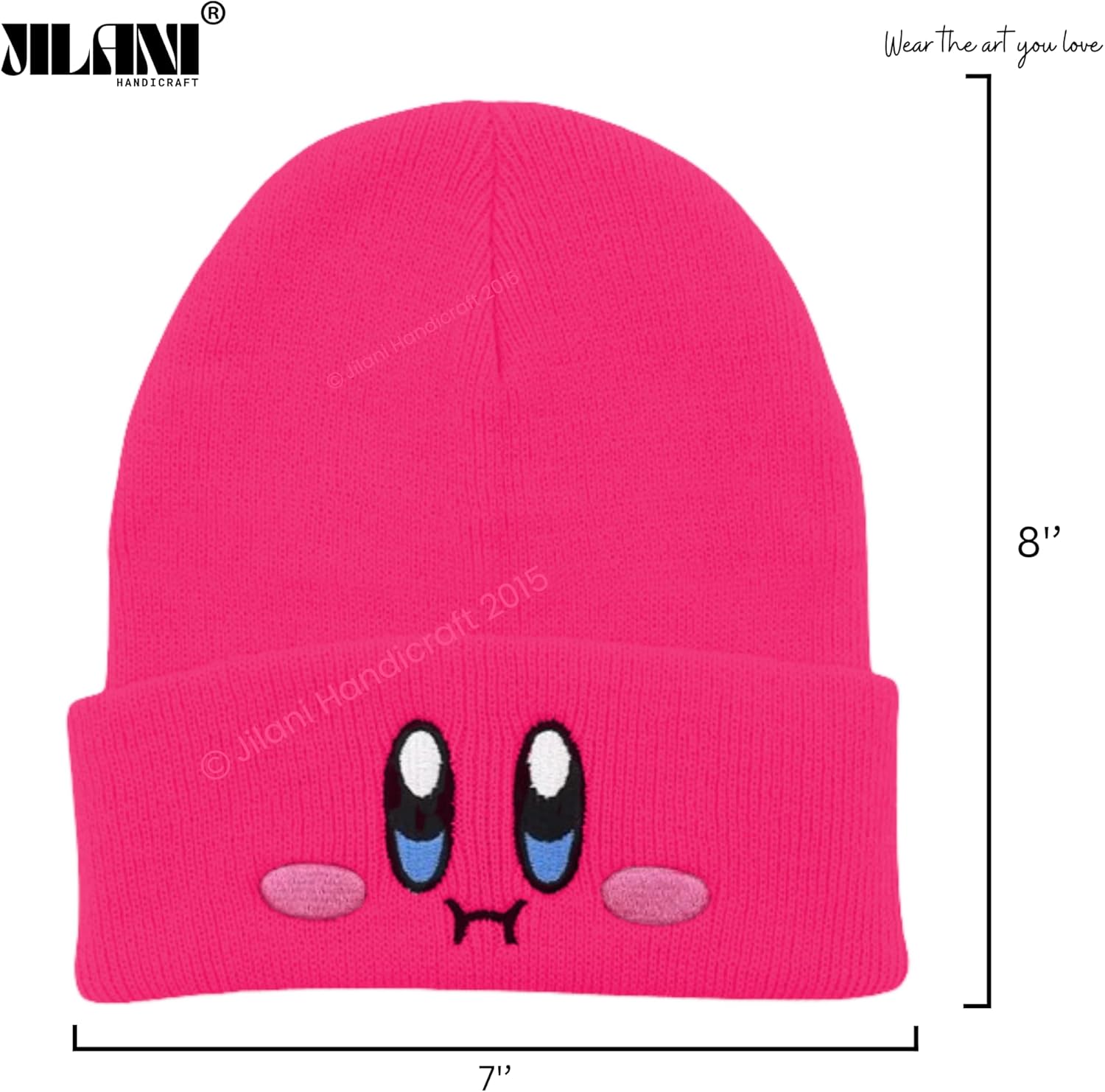 JILANI HANDICRAFT Kid-by Beanie Cute Anime Hat Kawaii Accessories Beanie Slouchy Embroided Face Knit Hats for Adult - Image 4