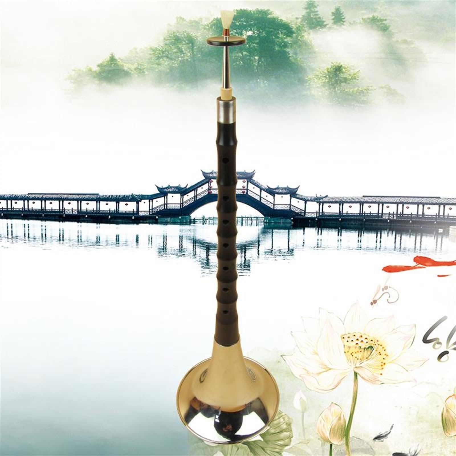 Suona en bois de santal noir pour débutants, instrument à vent folklorique chinois avec anche