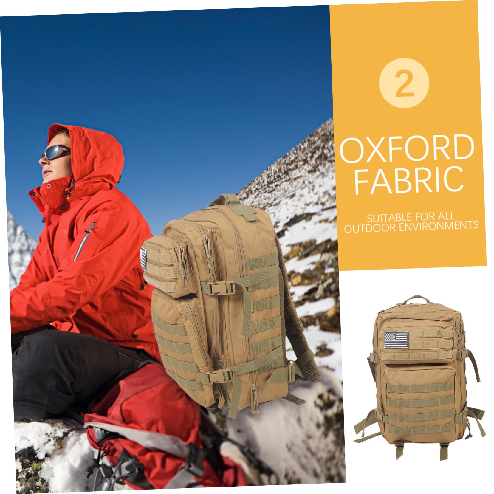Zaino Tattico Mimetico Oxford 900d Idrorepellente Grande capacità | Back To School Party, Viaggio e Giochi Militari, Organizza Attrezzatura Outdoor Praticità