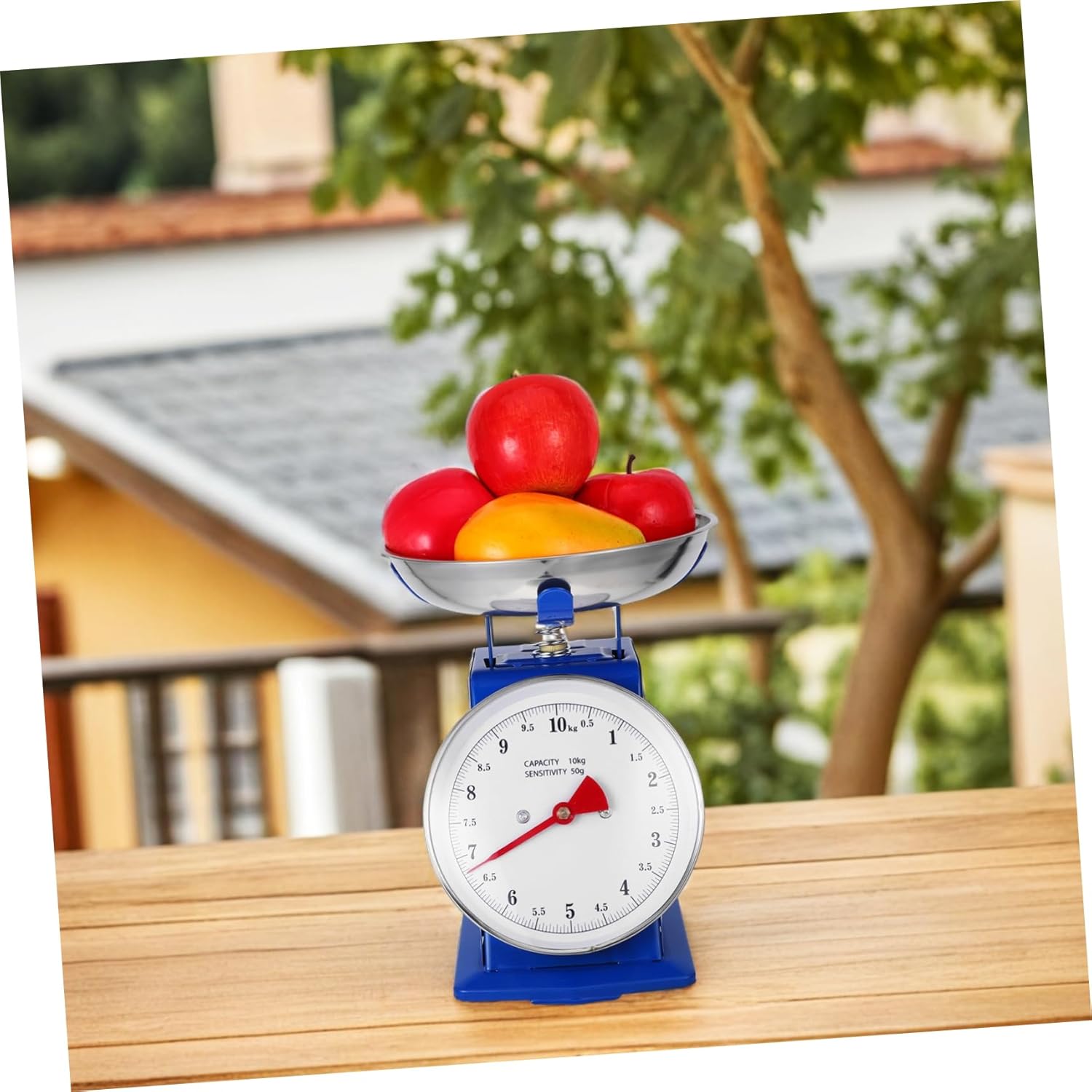 Zerodeko 10kg Retro Mechanical Kitchen Scale Analog Weighing Scale Dial and Removable Tray for Baking Cooking and Food Prep No Batteries Required