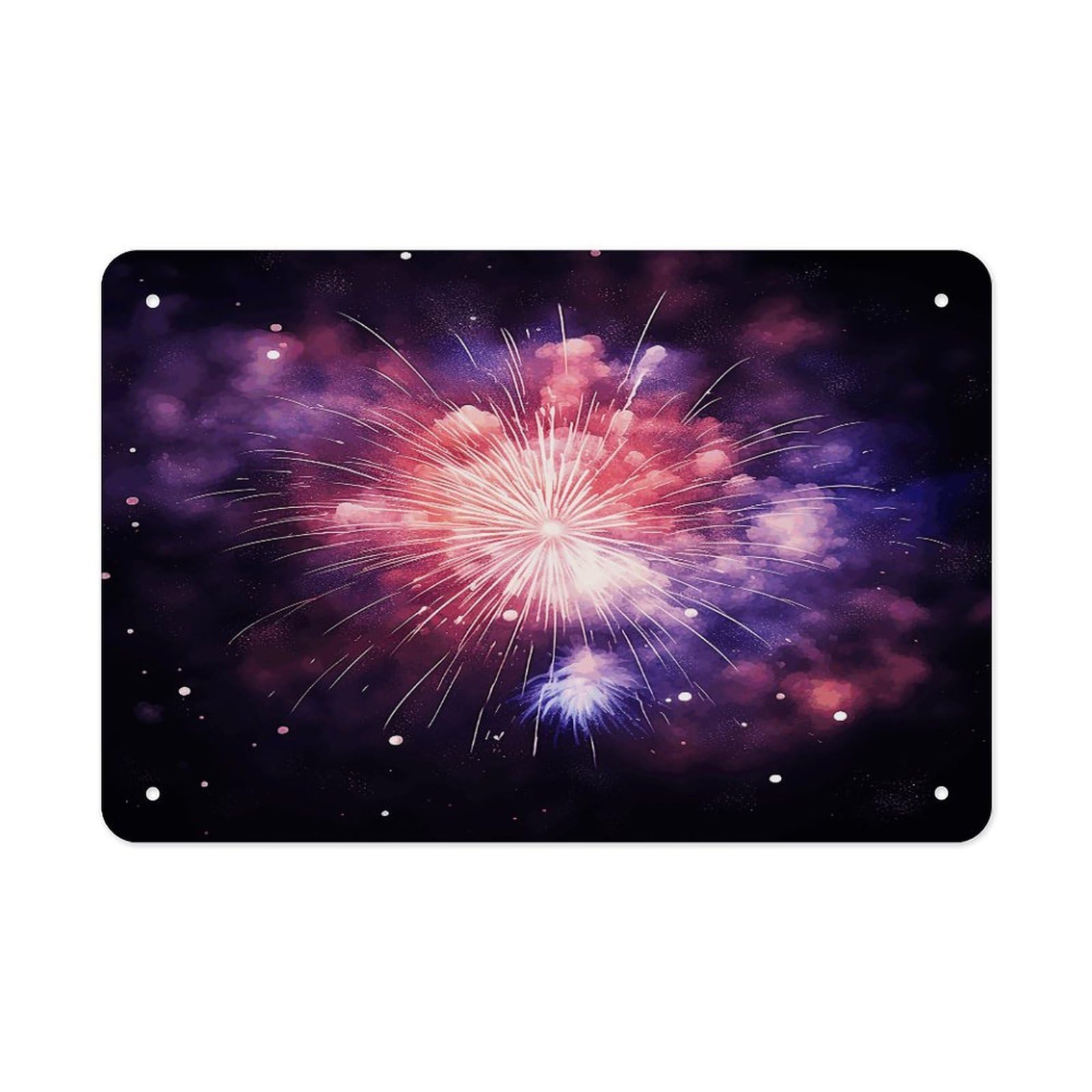 Fodpand Style Exploding Fireworks Wall Art Metal Signs Tin Sign