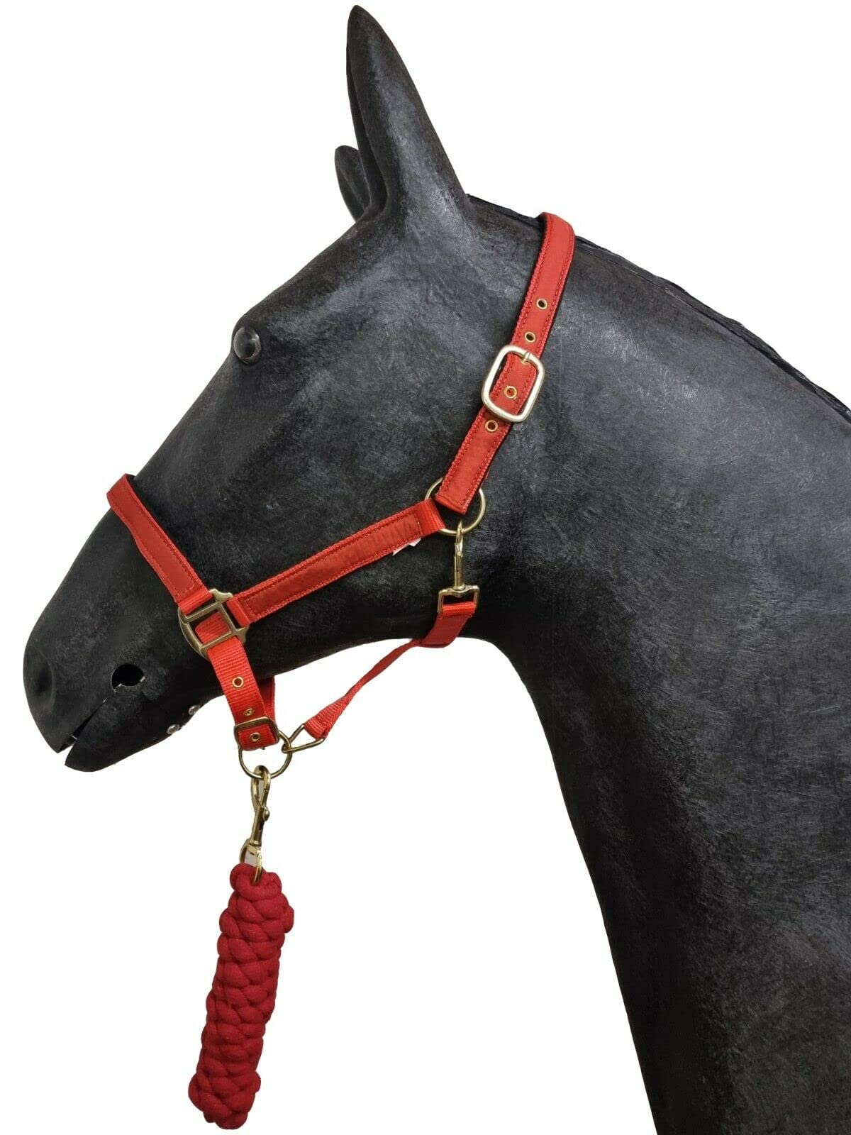 Horse Padded Headcollar Lead Rope - Comfortable Stylish Horse Printed Halter with Detachable Leadrope - Stable Yard Equipment for Pony Cob Full and Shetland