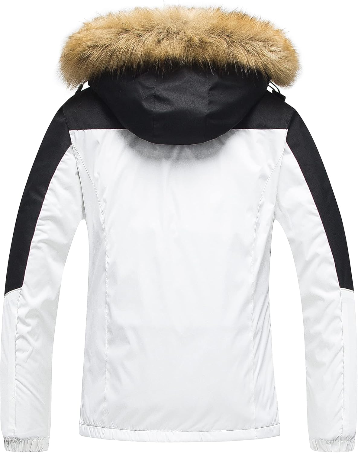 Pursky Women's Waterproof Ski Jacket Winter Snow Coats Fur Hooded Raincoat Parka