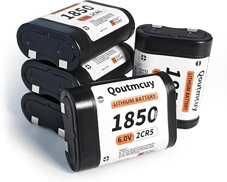 5-Pack 6V 2CR5 Lithium Battery, 1850mAh Long Shelf Life - Replaces 2CR5M 5032LC DL245 EL2CR5 KL2CR5 RL2CR5