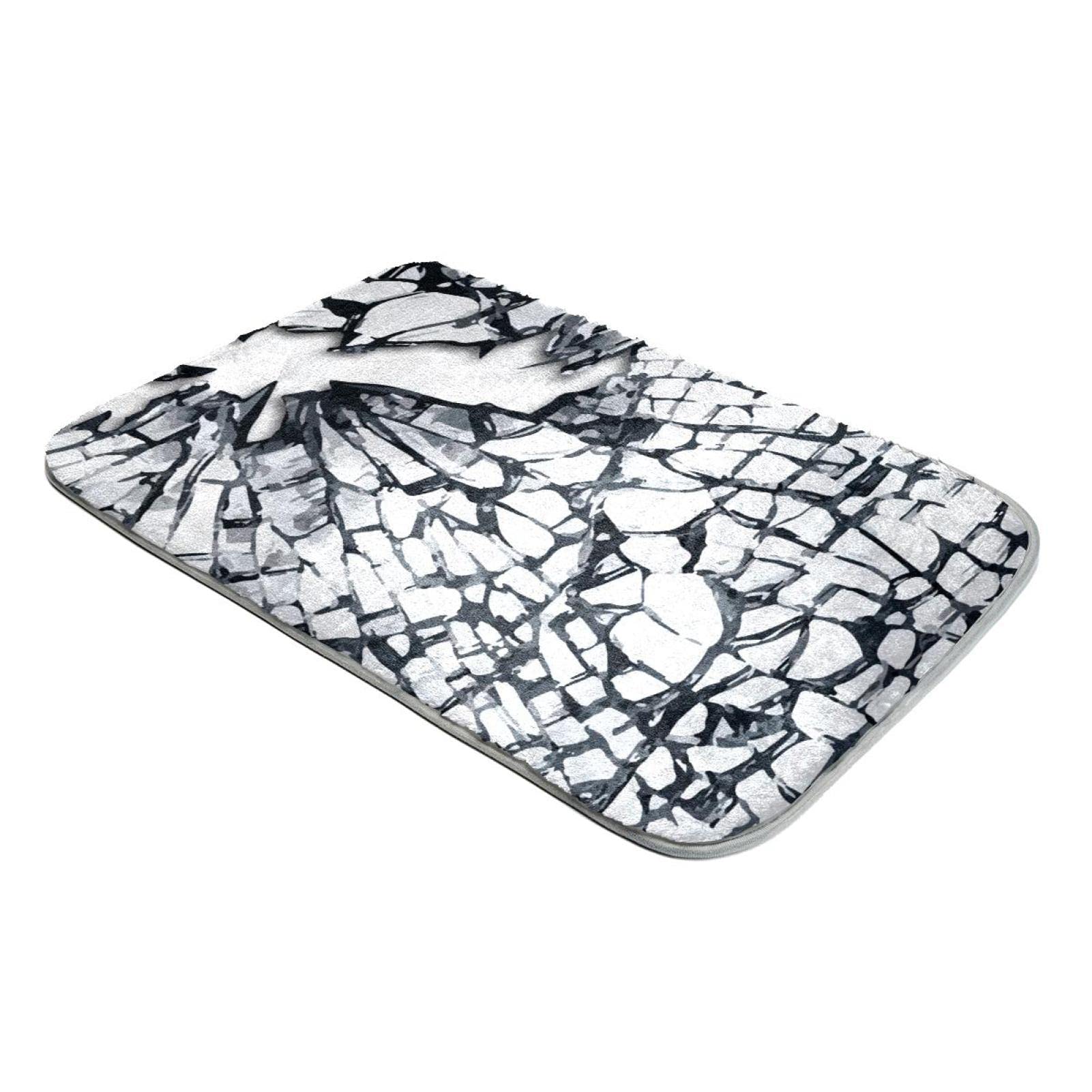 Tapis à poils longs fausse fourrure design craquelé doux grand format