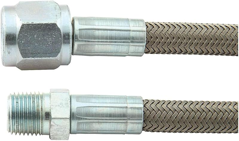 Linha de freio trançada Allstar Performance ALL46420-21 de 21" com conexão -4 e 1/8" NPT