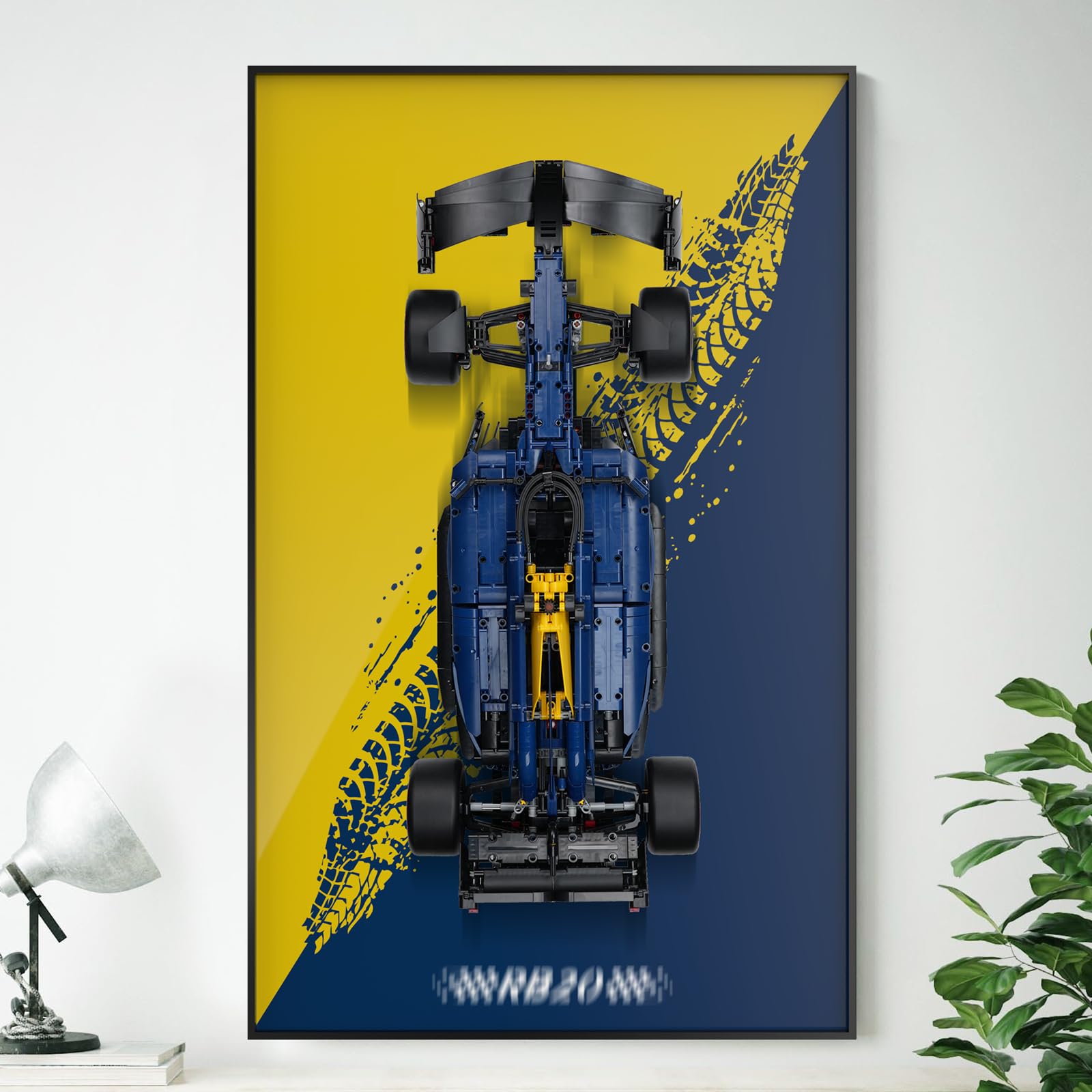 Display Wallboard für Lego Technic Oracle Red Bull Racing RB20, Wandhalterung für 42206 Modell(Modell Nicht im Lieferumfang enthalten), Platzsparende einfache Montage Kreative Heimdekoration