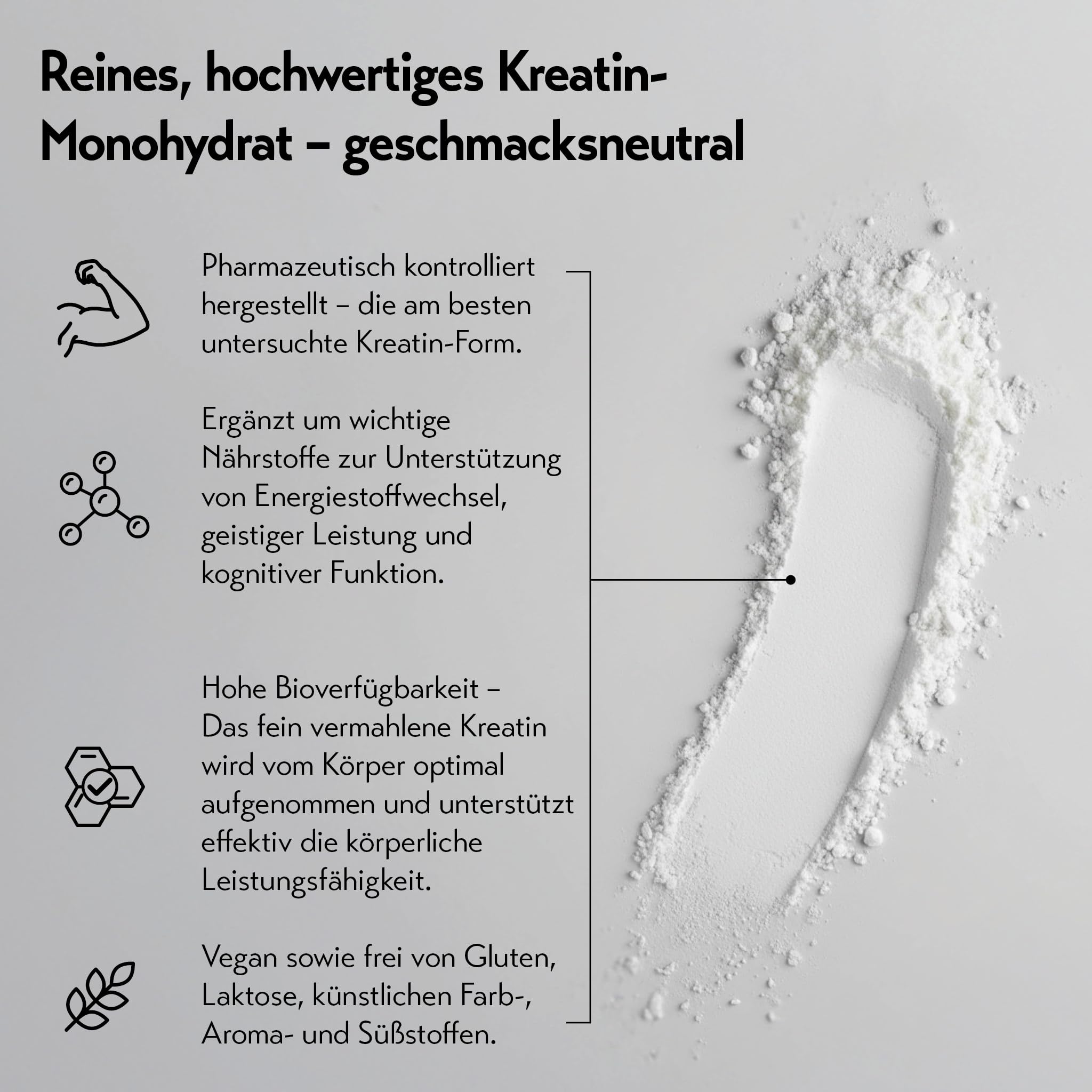 pureSGP® Kreatin Monohydrat Pulver [240g] – Premium Kreatin in Apothekenqualität aus Deutschland für Leistung & Alltag - geschmacksneutral, hohe Bioverfügbarkeit