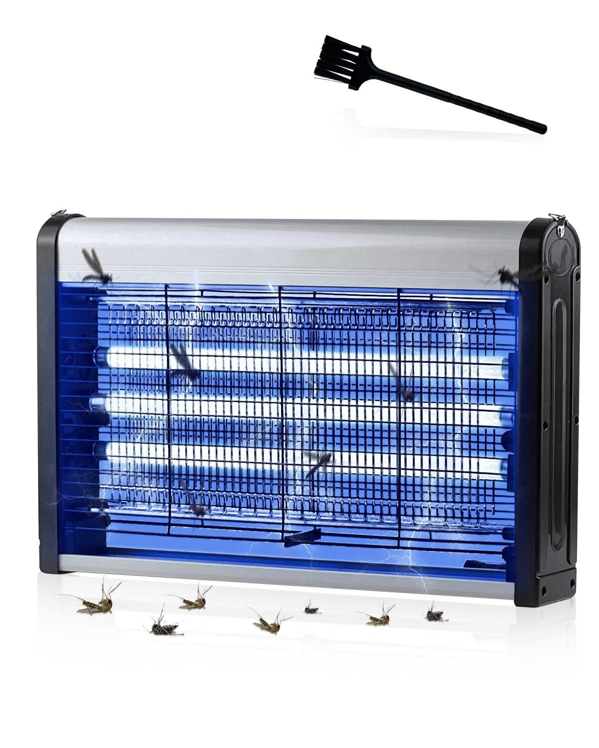 Electric Fly Zapper 30W Indoor, UV Bug Zapper with 3 UV Tubes, 2500V Dual Grid Mosquito & Fly Killer, Removable Washable Tray, Easy to Clean for Home, Kitchen, Garden & Commercial Use