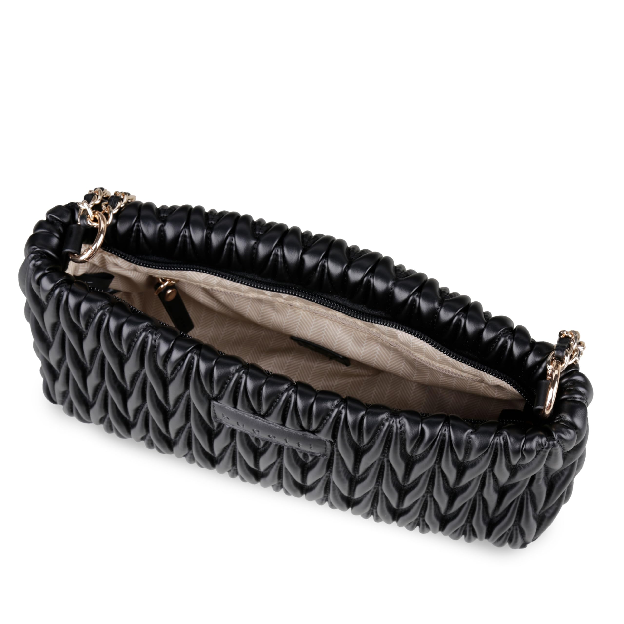 bugatti Mare 4.0 Damen-Handtasche aus Kunstleder, Schultertasche mit Kette, elegante Clutch in verschiedenen Größen und Farben