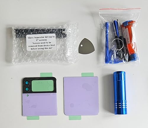 MD0410 Kit de reparación de pantalla de notificación compatible con Samsung Galaxy Z Flip 3 5G F711 Reemplazo de la cubierta de la carcasa de la