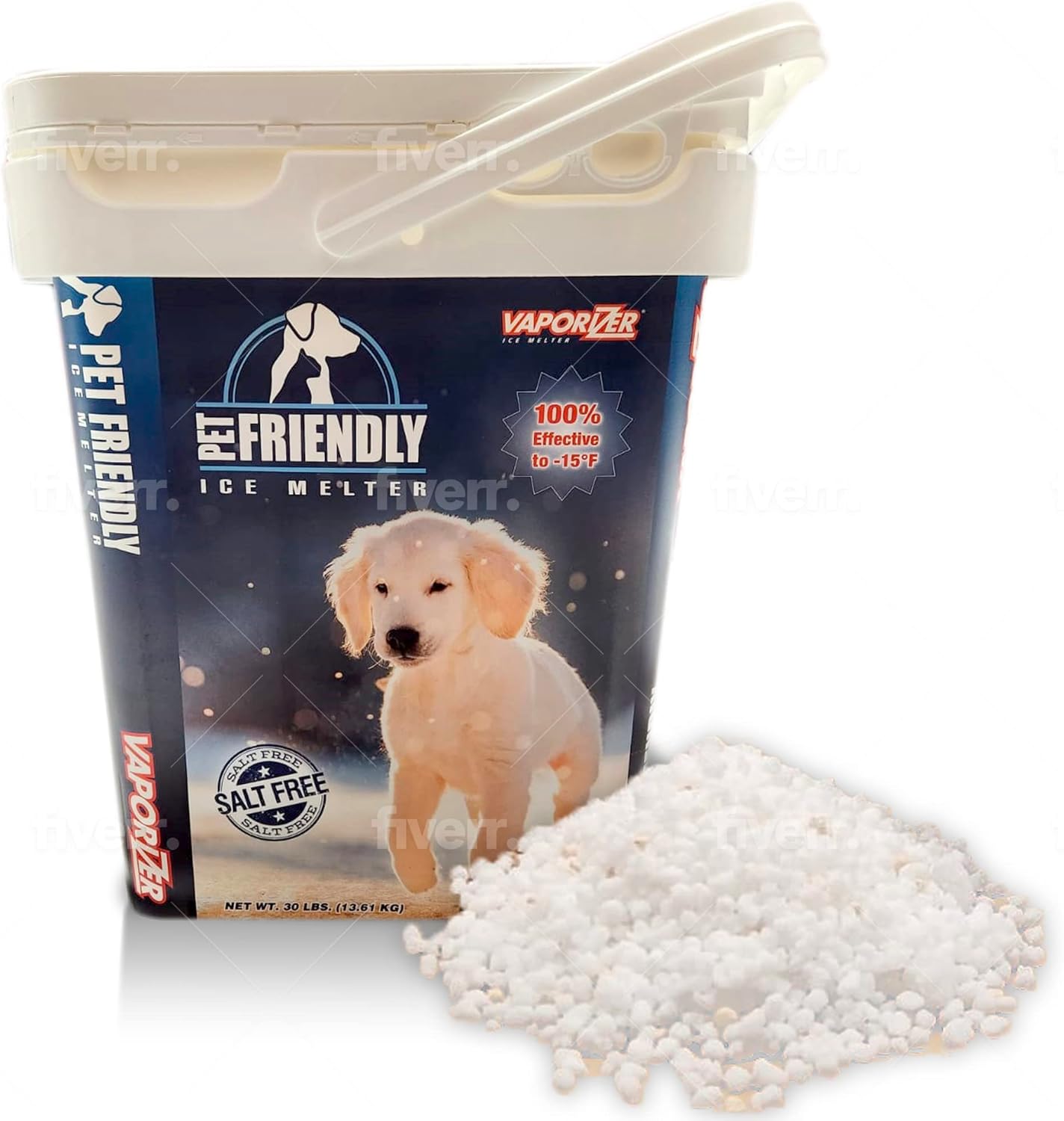 Snow & Ice Melter Pet Safe & Paws 100 Salt Free Safe for Dogs & Cats Effective to 25°F