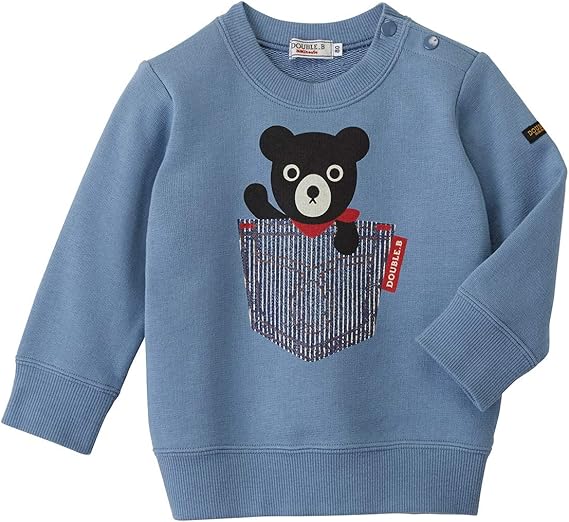 Amazon Co Jp ミキハウス ダブルビー Mikihouse Double B トレーナー 63 5603 454 1cm ストームブルー 服 ファッション小物