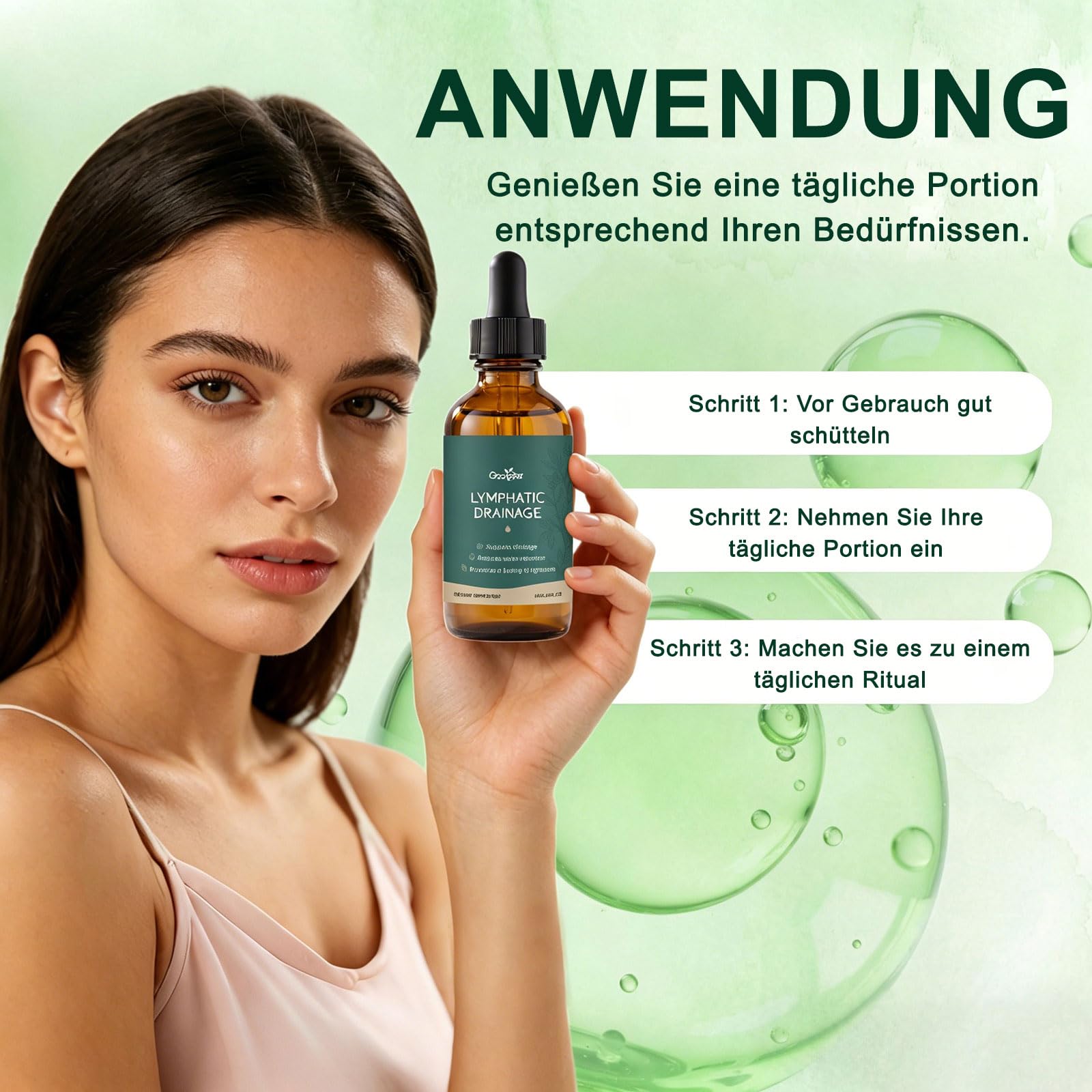 Zynea Lymphdrainage Tropfen, 2026 Neu Lymphatic Drainage Tropfen, Unterstützung des Wasserhaushalts, Natürliche Inhaltsstoffe, für Männer und Frauen (2)