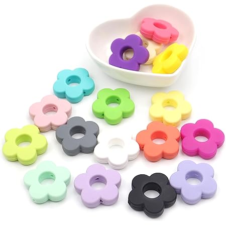 Amazon Shiwu シリコン 花 ビーズ 34個 17色指定可能 贈り物 Diy用品 パーツ ハンドメイド 素材 手作り 質材 手芸 ギフト ビーズ ストーン 通販